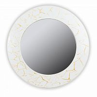 зеркало белое круглое диаметр 90 см с золотым декором fashion white gold в Прокопьевске