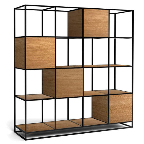 стеллаж kvadra 4 black темный дуб в Прокопьевске