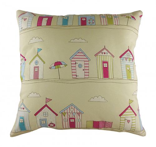 подушка с принтом beach huts pink в Прокопьевске