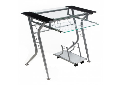 компьютерный стол beril чёрный, серебро в Прокопьевске