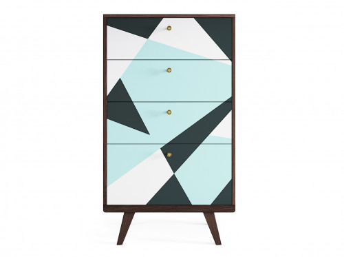 высокий комод thimon темный дуб / принт №005 в Прокопьевске