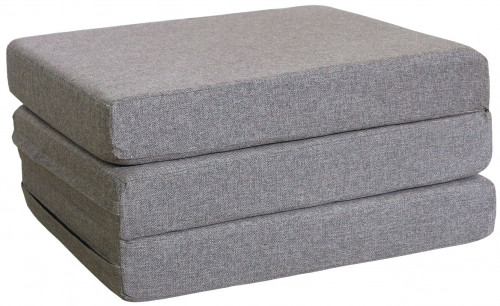 пуф шарм-дизайн матрас мобильный шаг 120 велюр серый в Прокопьевске