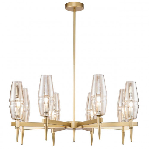 подвесная люстра maytoni lita h002pl-08g янтарная в Прокопьевске