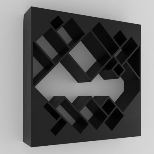 стеллаж геометрия черный от odingeniy в Прокопьевске