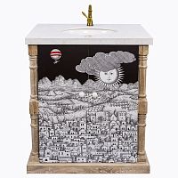 тумба с раковиной старый город снег fornasetti в Прокопьевске