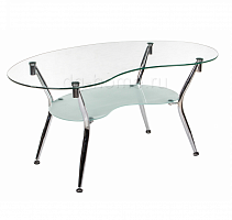 стол стеклянный reima прозрачный, хром в Прокопьевске