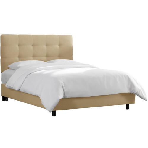 кровать двуспальная 160х200 бежевая alice tufted beige в Прокопьевске