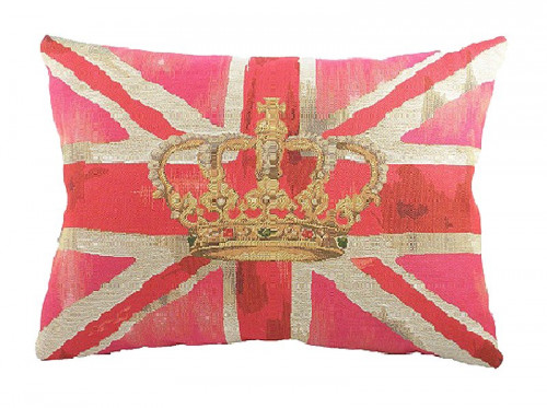 большая подушка с британским флагом crown pink в Прокопьевске