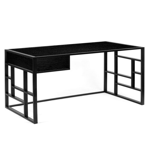 рабочий стол millenium lite 2 black черный дуб в Прокопьевске