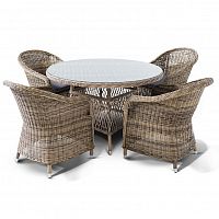 равенна, обеденная группа на 4 персоны ,коричневый в Прокопьевске