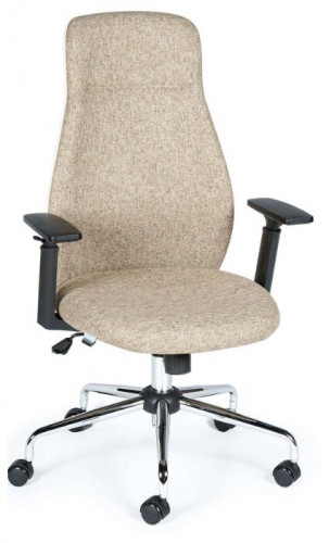 кресло для руководителя norden chairs милан, обивка: текстиль, цвет: ткань светло-бежевая в Прокопьевске