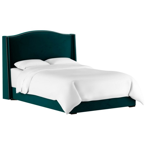 кровать двуспальная 180х200 синяя cole wingback peacock в Прокопьевске