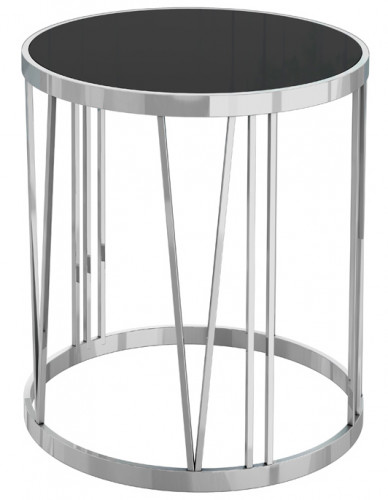 стол журнальный platz 55*50 чёрный, хром в Прокопьевске