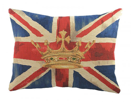 большая подушка с британским флагом crown blue в Прокопьевске
