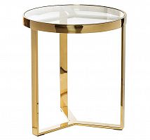 стол журнальный soho gold 50х50х53 см золотой, прозрачный в Прокопьевске